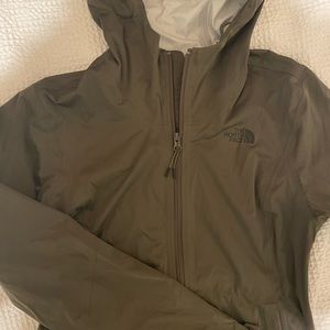 north face windbreaker • green • size large